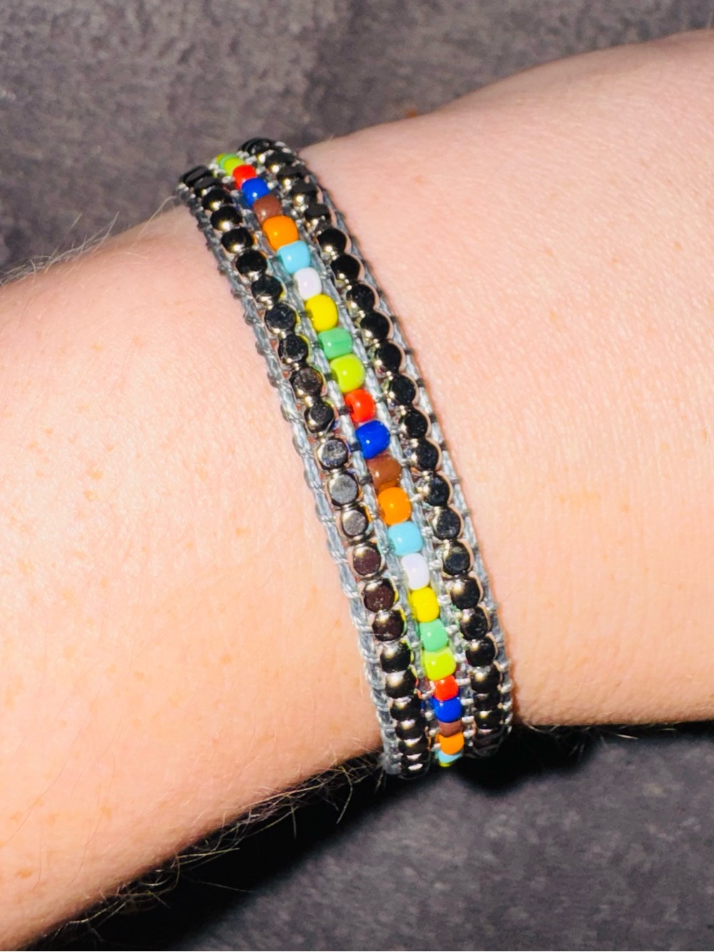 Multicolor Beaded Wrap Bracelet